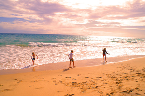 On a beach in Portugal - Walking down the side of the ocean - we were in the footsteps of Giants! 